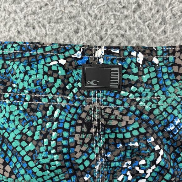 O’NEILL HYPERFREAK BOARDSHORTS MENS 44 BLUE GREEN DRAWSTRING NWT NEW 11” INSEAM - Picture 9 of 11